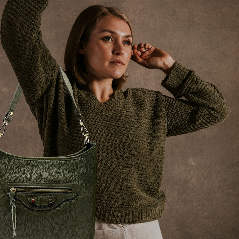 SHOULDER BAG NANE OLIVEGREEN TRIXI GRONAU CONCEPT STORE